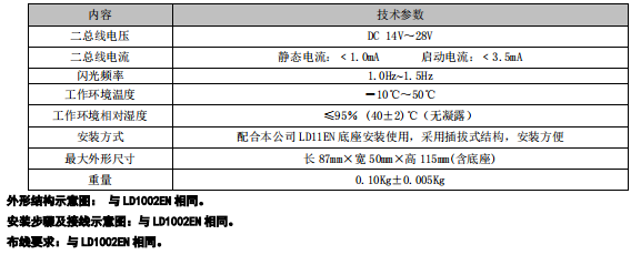 青海利達LD1102EN 火災光警報器