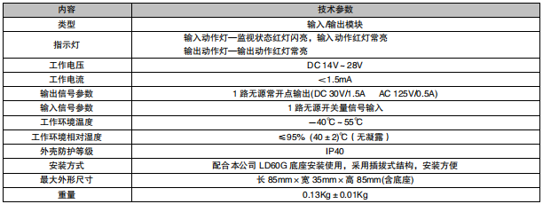 利達(dá)LD6801GK 輸入/輸出模塊接線安裝技術(shù)